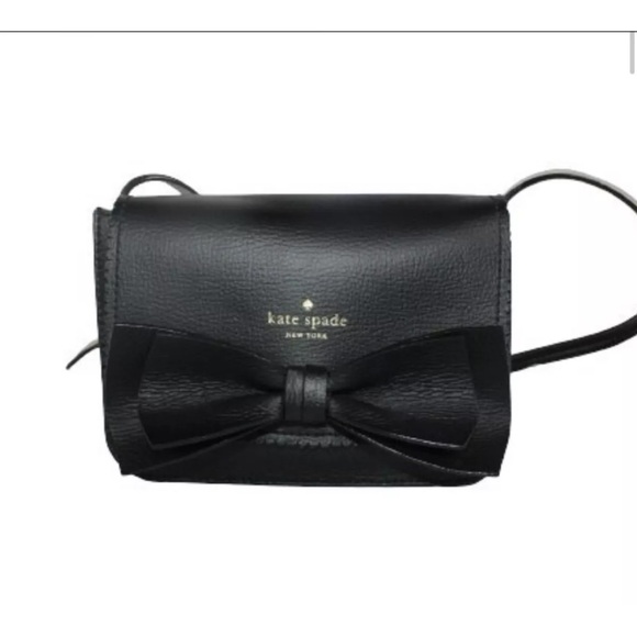 kate spade new york Kirk Park Saffiano Veronique Crossbody - Black/White - Picture 13 of 13